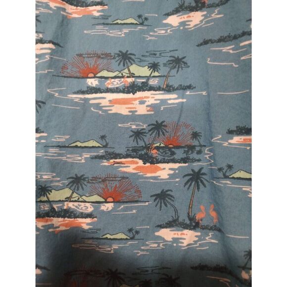 Sonoma Shirt Men's Extra Large Blue Hawaiian Short Sleeve Button Front - Picture 4 of 7